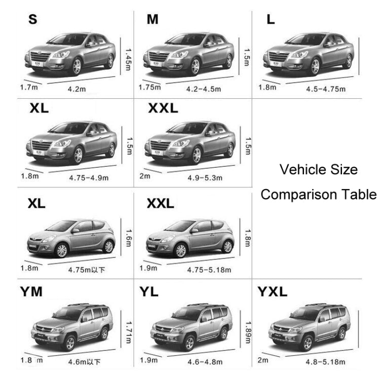 190T Silver Coated Cloth Car Rain Sun Protection Car Cover with Reflective Strip, Size: Y-L - PE Material by PMC TechLife | Online Shopping South Africa | PMC TechLife | Buy Now Pay Later Mobicred