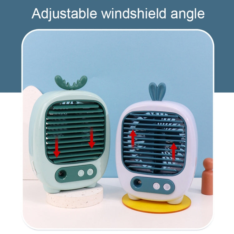 1315 Spray Humidification Hydrating Cartoon Fan USB Charging Desktop Fan(Bunny Yellow) - Electric Fans by PMC TechLife | Online Shopping South Africa | PMC TechLife | Buy Now Pay Later Mobicred