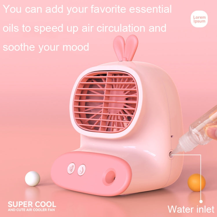 CS1319 Desktop Small Hydrating Spray Cartoon Fan Rechargeable Silent Humidifying Fan(Bunny Green) - free shipping - PMC TechLife - Order now!