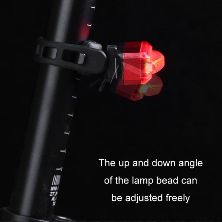 Bicycle Tail Light USB Rechargeable Waterproof Night Riding Warning Light(White) - Taillights by PMC TechLife | Online Shopping South Africa | PMC TechLife | Buy Now Pay Later Mobicred