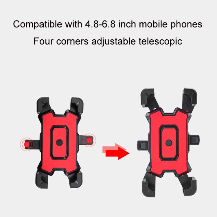 Electric Bike Motorcycle Bicycle Riding Shockproof Navigation Bracket, Color: Black For Handlebar - Holders by PMC TechLife | Online Shopping South Africa | PMC TechLife | Buy Now Pay Later Mobicred