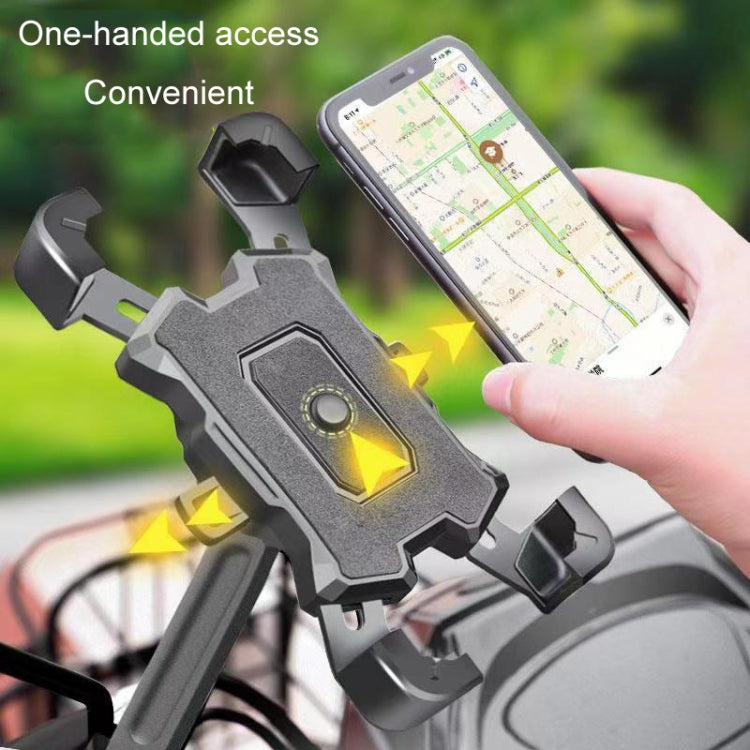 Electric Bike Motorcycle Bicycle Riding Shockproof Navigation Bracket, Color: Blue For Handlebar - Holders by PMC TechLife | Online Shopping South Africa | PMC TechLife | Buy Now Pay Later Mobicred