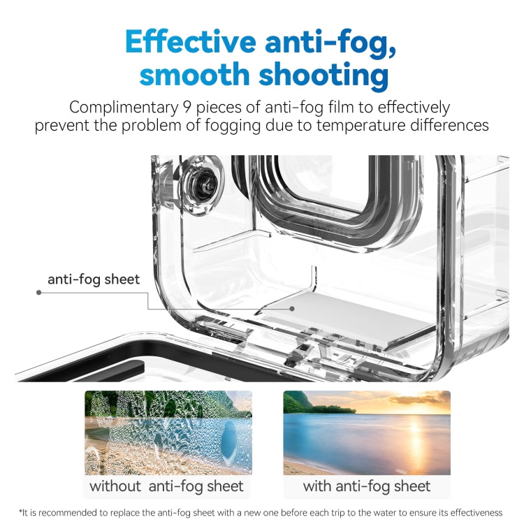 For GoPro Hero11 Black / HERO10 Black / HERO9 Black TELESIN Waterproof Case Full Scene Anti-Fog Underwater Diving Housing - free shipping - PMC TechLife - Order now!