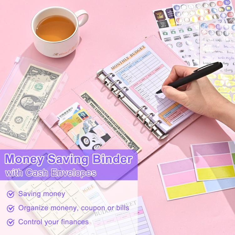 A6 Mandala Binder Financial Plan Notebook PU Leather Cash Budget Book(Vitality Green) - Notebooks by PMc TechLife | Online Shopping South Africa | PMc TechLife | Buy Now Pay Later Mobicred