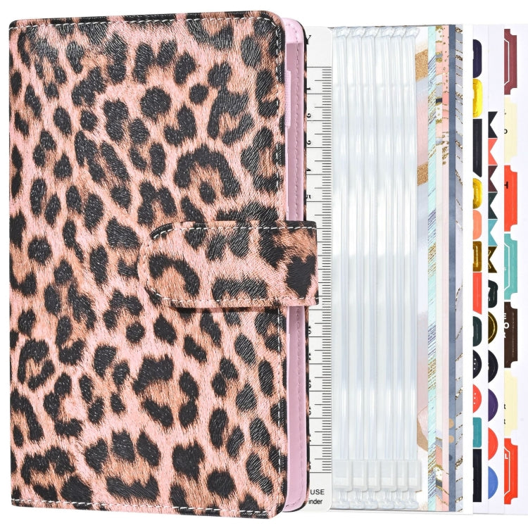 A6 Leopard Print Cash Budget Notebook  Loose Leaf Financial Management Notepad(Pink) - free shipping - PMc TechLife - Order now!