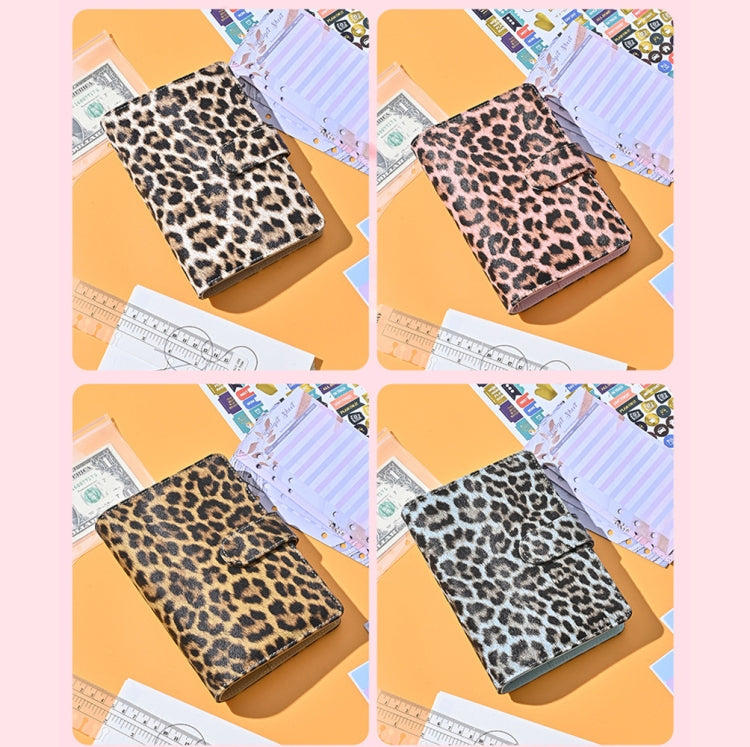 A6 Leopard Print Cash Budget Notebook  Loose Leaf Financial Management Notepad(Deep Brown) - free shipping - PMc TechLife - Order now!