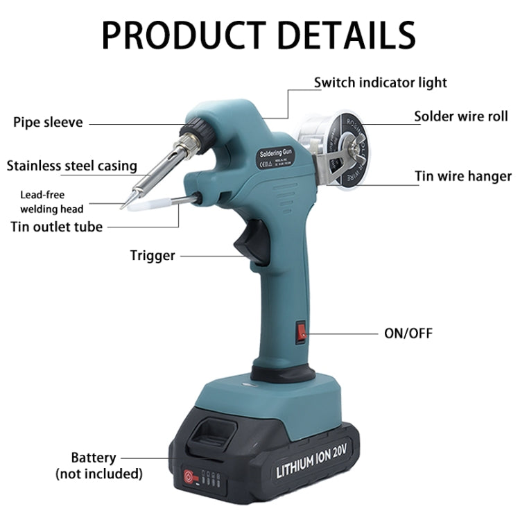 NL106CL DC 18~21V Cordless Soldering Iron Fast Welding Tools For DEWALT - Electric Soldering Iron by PMC TechLife | Online Shopping South Africa | PMC TechLife | Buy Now Pay Later Mobicred