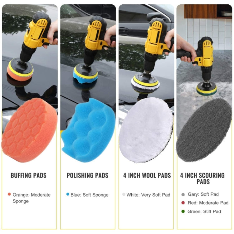 31pcs/set Electric Drill Brush Kitchen Bathroom Wall Cleaning Set(Yellow) - Sponges, Cloths & Brushes by PMC TechLife | Online Shopping South Africa | PMC TechLife | Buy Now Pay Later Mobicred