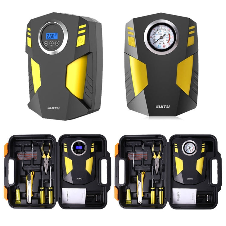 SUITU  ST-5002 DC 12V Car Air Compressor Tire Inflator 150 PSI Auto Air Pump Pointer Model+Toolbox - Inflatable Pump by SUITU | Online Shopping South Africa | PMC TechLife
