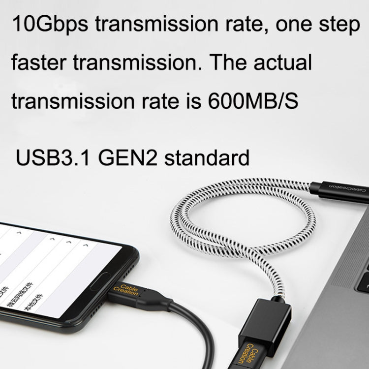 CC0316 0.5m Type-C / USB-C Male to Female Extension Cable Computer Phone Charging Cable(Black) - Cable & Adapters by PMC TechLife | Online Shopping South Africa | PMC TechLife | Buy Now Pay Later Mobicred
