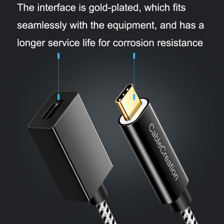 CC0316 0.5m Type-C / USB-C Male to Female Extension Cable Computer Phone Charging Cable(Black) - Cable & Adapters by PMC TechLife | Online Shopping South Africa | PMC TechLife | Buy Now Pay Later Mobicred