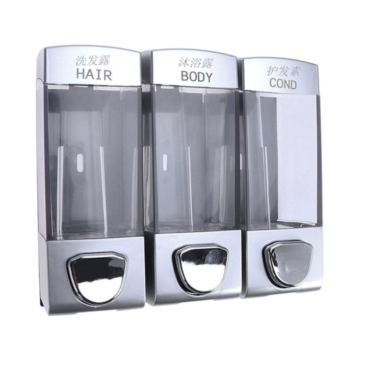 Three Head Wall Mounted Manual Press Soap Dispenser Shampoo Bottle Hand Wash Body Wash Dispenser, Color: Matte - Soap Dispenser by PMc TechLife | Online Shopping South Africa | PMc TechLife | Buy Now Pay Later Mobicred