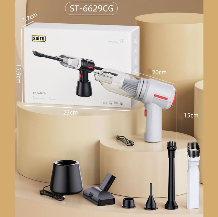 SUITU  ST-6629 3 In 1 5500pa Car Wireless Vacuum Cleaner Blowing Suction And Pumping 3 Modes White -Seat Charge - Vacuum Cleaner by SUITU | Online Shopping South Africa | PMC TechLife | Buy Now Pay Later Mobicred