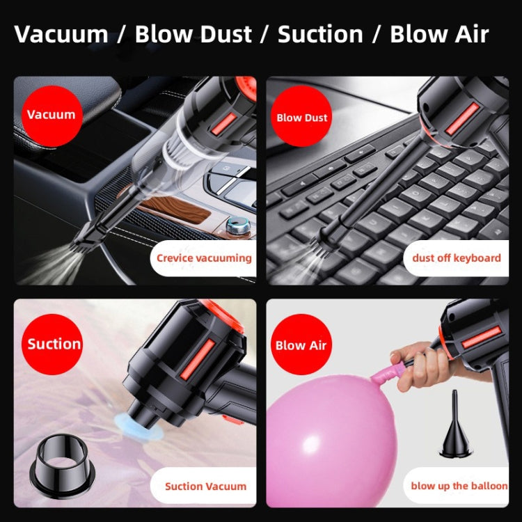SUITU  ST-6629 3 In 1 5500pa Car Wireless Vacuum Cleaner Blowing Suction And Pumping 3 Modes Black -Seat Charge - free shipping - PMC TechLife - Order now!