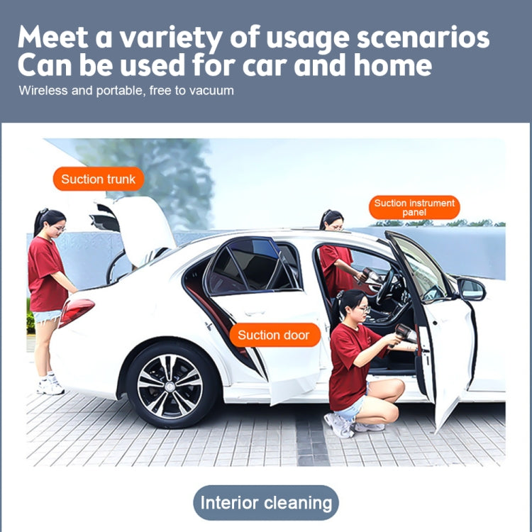 SUITU  ST-6629 3 In 1 5500pa Car Wireless Vacuum Cleaner Blowing Suction And Pumping 3 Modes White -USB Cable - Vacuum Cleaner by SUITU | Online Shopping South Africa | PMC TechLife | Buy Now Pay Later Mobicred