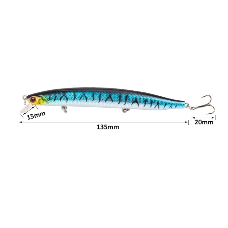 XY-256 19.1g/13.5cm Long Casting Sinking Minnow Fake Bait(8) - Fishing Lures by PMC TechLife | Online Shopping South Africa | PMC TechLife | Buy Now Pay Later Mobicred