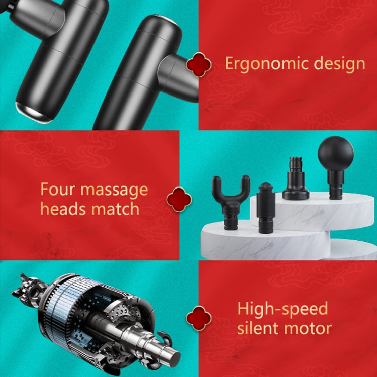 M02 Portable Fitness Multi-Gear Household Mini Fascial Massager(Black) - free shipping - PMC TechLife - Order now!