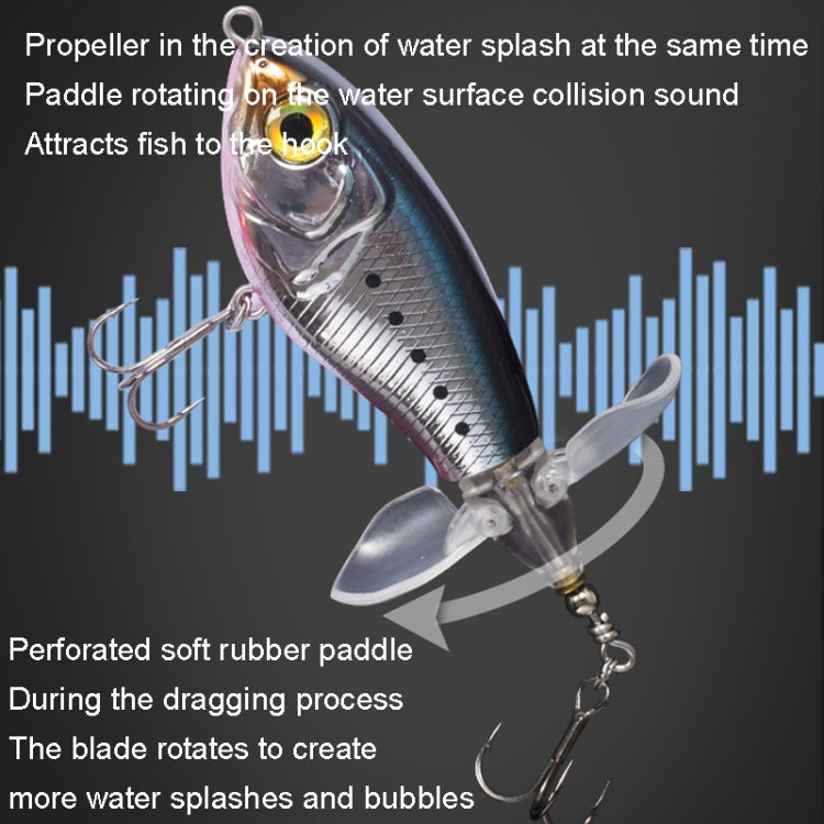 DF080 16g Double Paddle Tractor Surface Tether Roadrunner Fake Lure Long-distance Casting Lure(Tiger Pattern) - Fishing Lures by PMC TechLife | Online Shopping South Africa | PMC TechLife | Buy Now Pay Later Mobicred