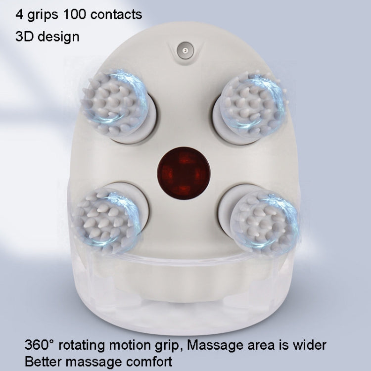 K111 Hot Compress Red Light Head Massager Electric Kneading Vibration Waterproof Head Instrument, Size: English Version(White) - Massage & Relaxation by PMC TechLife | Online Shopping South Africa | PMC TechLife