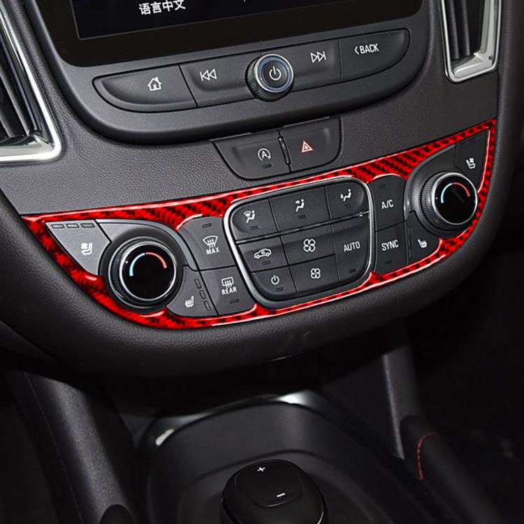 For Chevrolet Malibu 2016-2024 A Model Left-hand Drive Central Control Button Panel Sticker(Red) - Car Interior Mouldings by PMc TechLife | Online Shopping South Africa | PMc TechLife | Buy Now Pay Later Mobicred