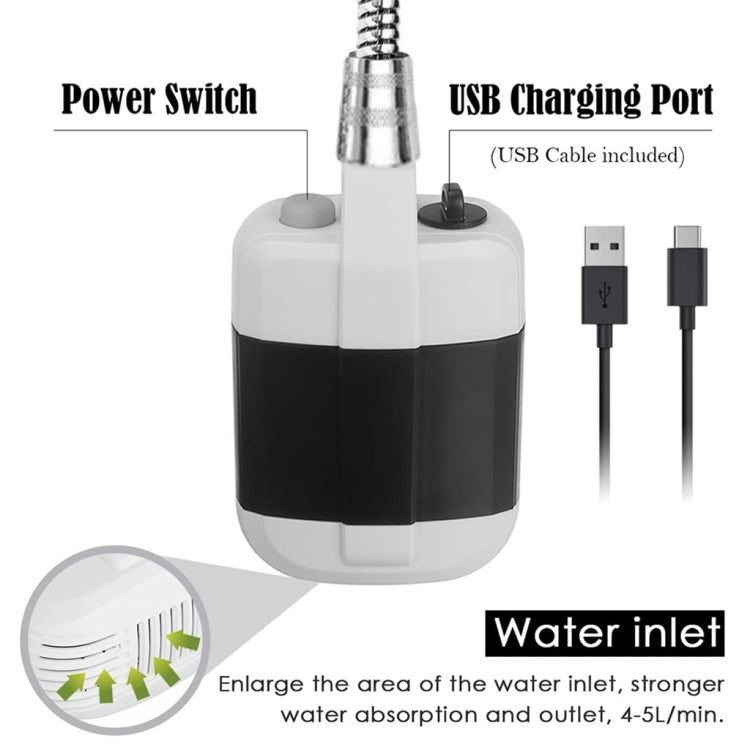 KE-801 Outdoor Electric Shower Camping Rechargeable Portable Shower Head - Others by PMC TechLife | Online Shopping South Africa | PMC TechLife | Buy Now Pay Later Mobicred