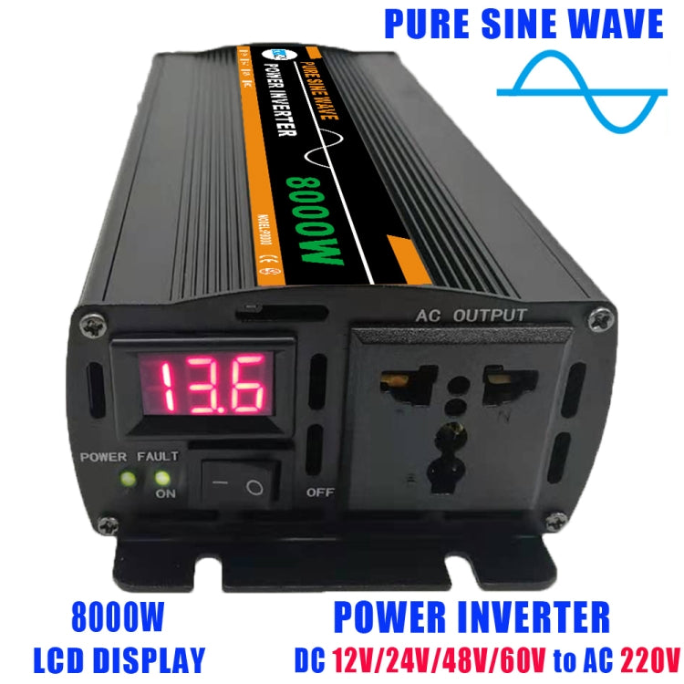 8000W (Actual 1300W) 60V to 220V High Power Car Sine Wave Inverter Power Converter - Pure Sine Wave by PMC TechLife | Online Shopping South Africa | PMC TechLife