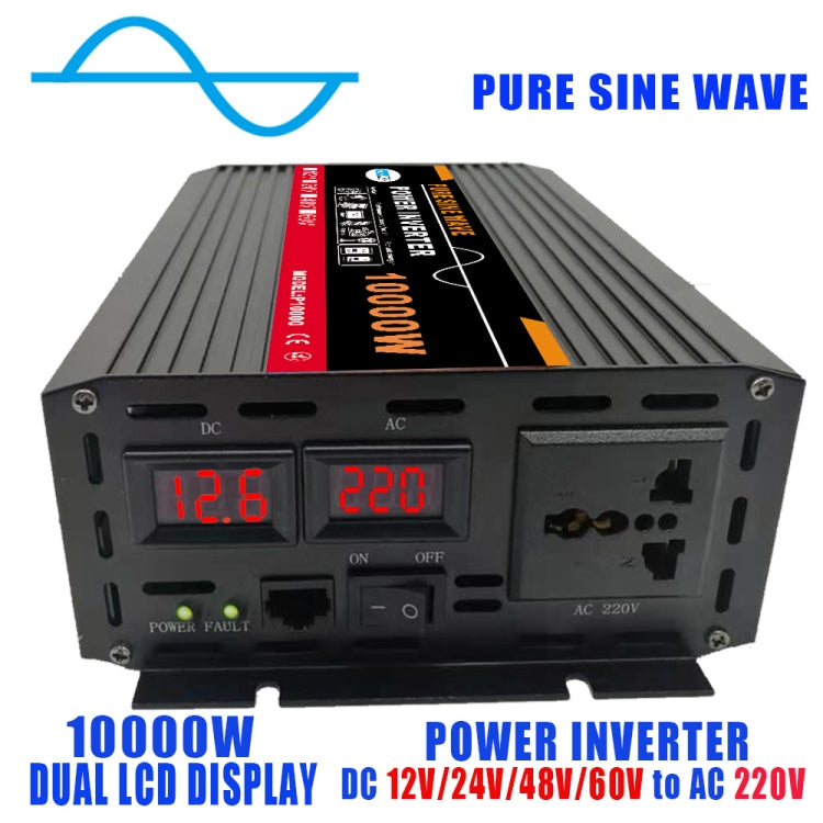 10000W (Actual 1500W) 60V to 220V High Power Car Sine Wave Inverter Power Converter - Pure Sine Wave by PMC TechLife | Online Shopping South Africa | PMC TechLife | Buy Now Pay Later Mobicred