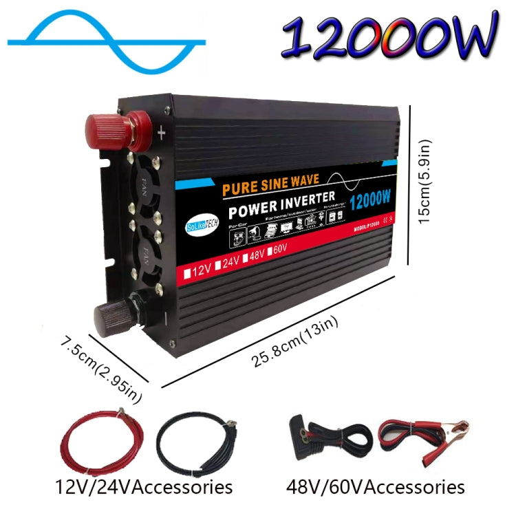 12000W (Actual 2000W) 48V to 220V High Power Car Sine Wave Inverter Power Converter - Pure Sine Wave by PMC TechLife | Online Shopping South Africa | PMC TechLife | Buy Now Pay Later Mobicred