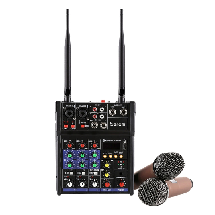 G4-M1 4-way Mixer with Wireless Microphone Effect Device Small K Song Recording Bluetooth Mixer - free shipping - PMC Jewellery - Order now!