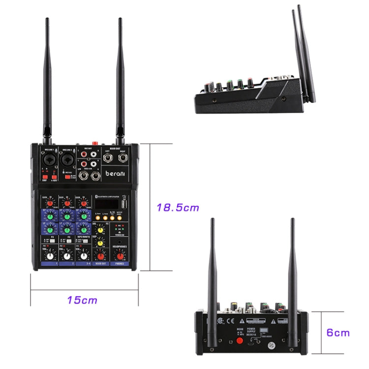 G4-M1 4-way Mixer with Wireless Microphone Effect Device Small K Song Recording Bluetooth Mixer - free shipping - PMC Jewellery - Order now!