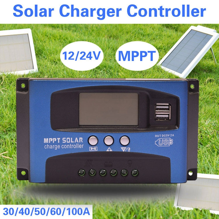 YCX-003 30-100A Solar Charging Controller with LED Screen & Dual USB Port Smart MPPT Charger, Model: 12/24V 100A - Others by PMC TechLife | Online Shopping South Africa | PMC TechLife