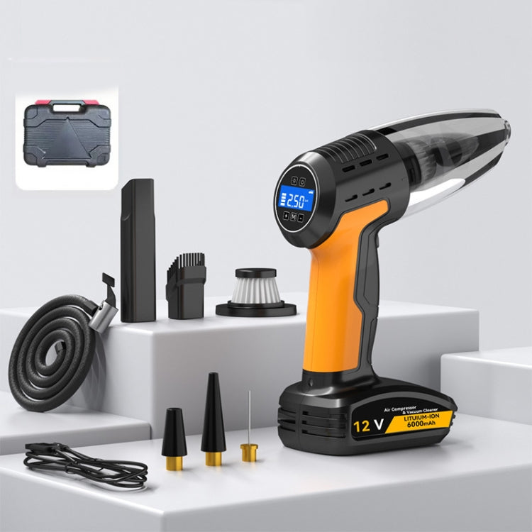 SUITU ST-6637  Wireless+Toolbox 5 In 1 60W  Double Motor Car Vacuum Cleaner With Blowing Air Pump Pressure Measuring Lighting Function - free shipping - PMC TechLife - Order now!
