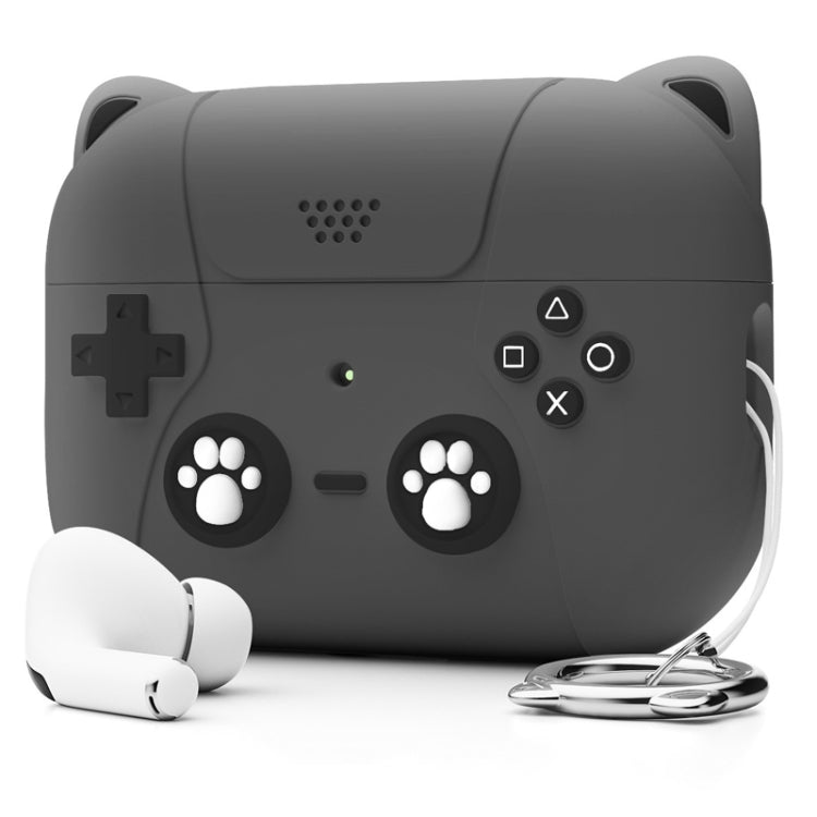 For AirPods Pro 2 Earphone Silicone Protective Case  Cat Claw Cover(Dark Gray) - For AirPods Pro 2 by PMC Jewellery | Online Shopping South Africa | PMC Jewellery | Buy Now Pay Later Mobicred