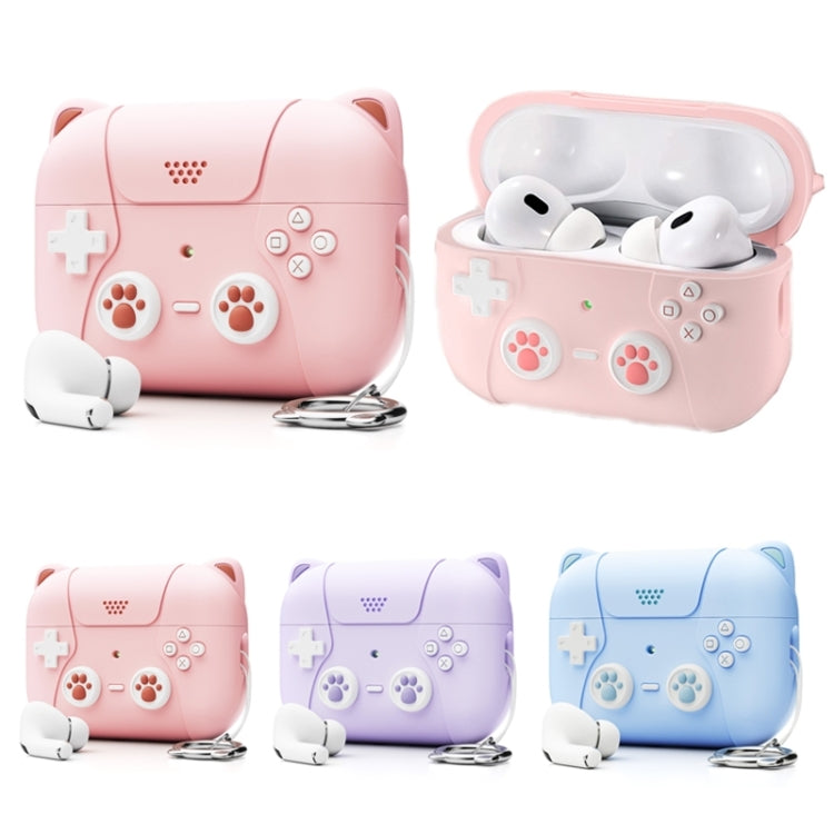 For AirPods Pro 2 Earphone Silicone Protective Case  Cat Claw Cover(Shallow Purple) - For AirPods Pro 2 by PMC Jewellery | Online Shopping South Africa | PMC Jewellery | Buy Now Pay Later Mobicred