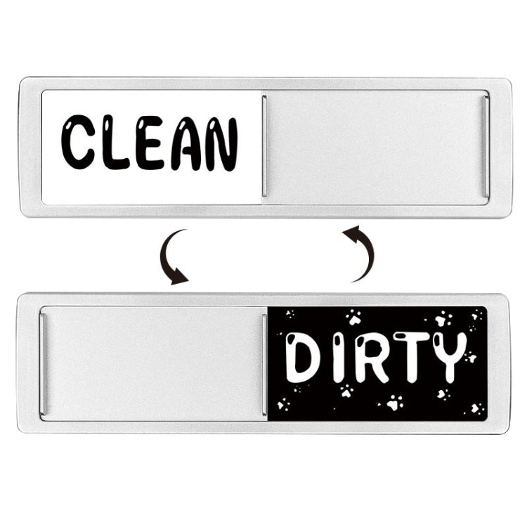 Dishwasher Magnet Clean Dirty Sign Double-Sided Refrigerator Magnet(Silver- Cat Claw) - Dish Washers & Accessories by PMc TechLife | Online Shopping South Africa | PMc TechLife | Buy Now Pay Later Mobicred