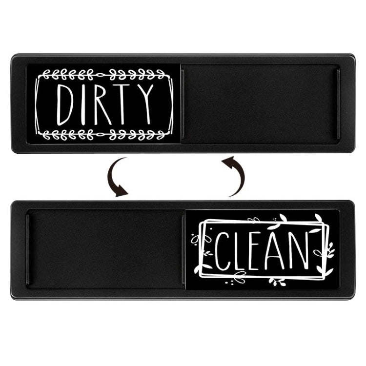 Dishwasher Magnet Clean Dirty Sign Double-Sided Refrigerator Magnet(Black Frame Black) - Dish Washers & Accessories by PMC TechLife | Online Shopping South Africa | PMC TechLife