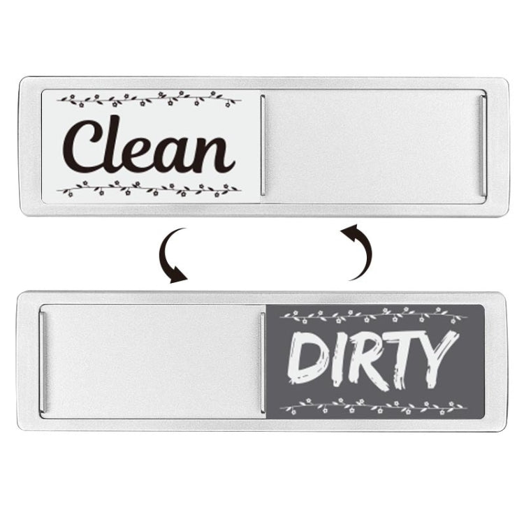 Dishwasher Magnet Clean Dirty Sign Double-Sided Refrigerator Magnet(Silver Lace White Gray) - Dish Washers & Accessories by PMc TechLife | Online Shopping South Africa | PMc TechLife | Buy Now Pay Later Mobicred