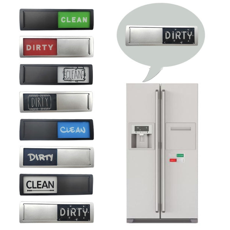 Dishwasher Magnet Clean Dirty Sign Double-Sided Refrigerator Magnet(Black-Blue Gray) - Dish Washers & Accessories by PMc TechLife | Online Shopping South Africa | PMc TechLife | Buy Now Pay Later Mobicred