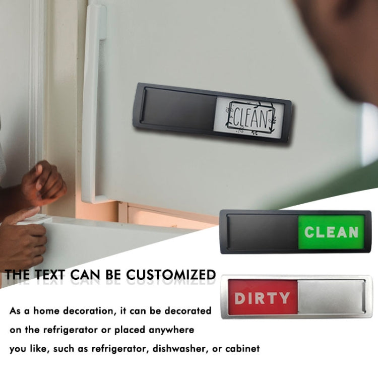 Dishwasher Magnet Clean Dirty Sign Double-Sided Refrigerator Magnet(Silver White Coffee Horizontal Wood Grain) - Dish Washers & Accessories by PMc TechLife | Online Shopping South Africa | PMc TechLife | Buy Now Pay Later Mobicred