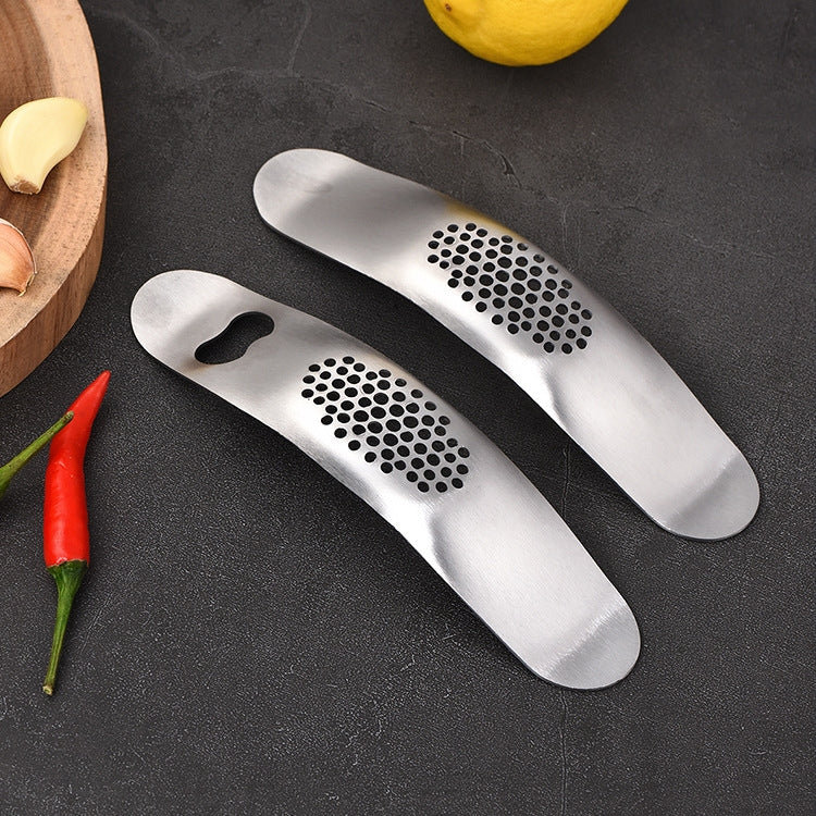 430 Stainless Steel Boat Shaped Garlic Grinder Manual Garlic Press Tools Kitchen Gadgets(Style 2) - Stirrer & Squeezer by PMC TechLife | Online Shopping South Africa | PMC TechLife | Buy Now Pay Later Mobicred