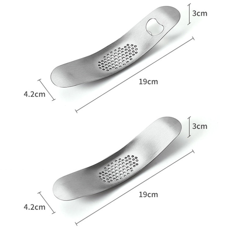 430 Stainless Steel Boat Shaped Garlic Grinder Manual Garlic Press Tools Kitchen Gadgets(Style 2) - Stirrer & Squeezer by PMC TechLife | Online Shopping South Africa | PMC TechLife | Buy Now Pay Later Mobicred
