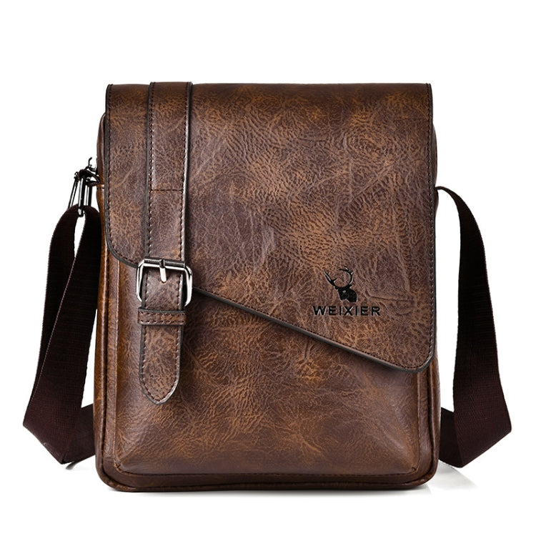 WEIXIER D266 Retro Crossbody Large Capacity Messenger Bag Shoulder Bag Tot Backpack(Dark Brown) - Single-shoulder Bags by WEIXIER | Online Shopping South Africa | PMC TechLife | Buy Now Pay Later Mobicred