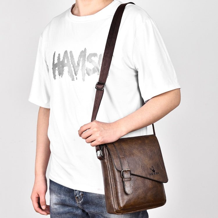 WEIXIER D266 Retro Crossbody Large Capacity Messenger Bag Shoulder Bag Tot Backpack(Dark Brown) - Single-shoulder Bags by WEIXIER | Online Shopping South Africa | PMC TechLife | Buy Now Pay Later Mobicred