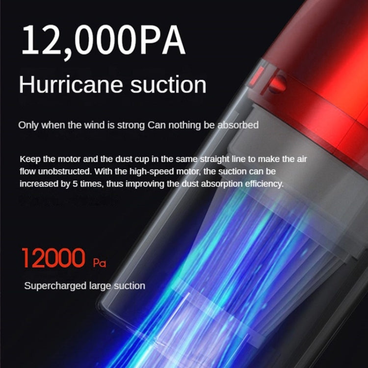 4 In 1 12000pa Wireless  Mini Handheld Car Vacuum Cleaner Mite Remover(Navy Blue) - Vacuum Cleaner by PMC TechLife | Online Shopping South Africa | PMC TechLife | Buy Now Pay Later Mobicred