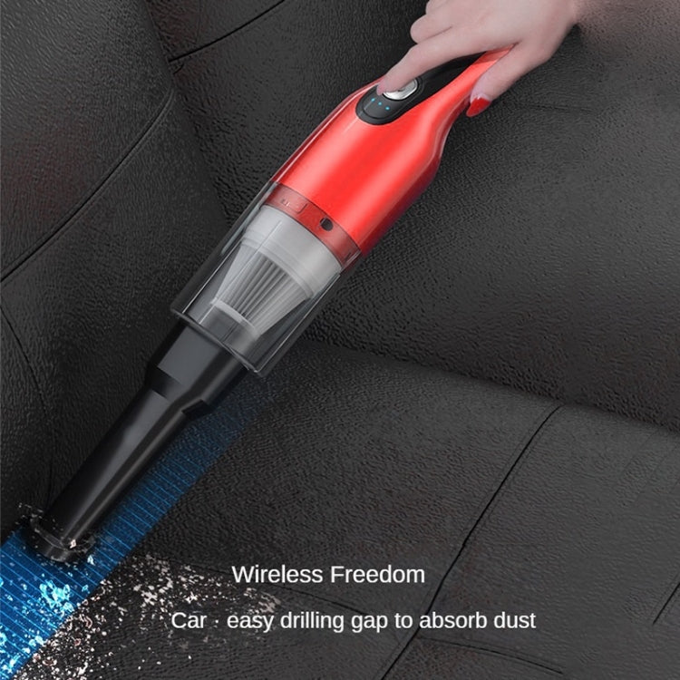 4 In 1 12000pa Wireless  Mini Handheld Car Vacuum Cleaner Mite Remover(Navy Blue) - Vacuum Cleaner by PMC TechLife | Online Shopping South Africa | PMC TechLife | Buy Now Pay Later Mobicred
