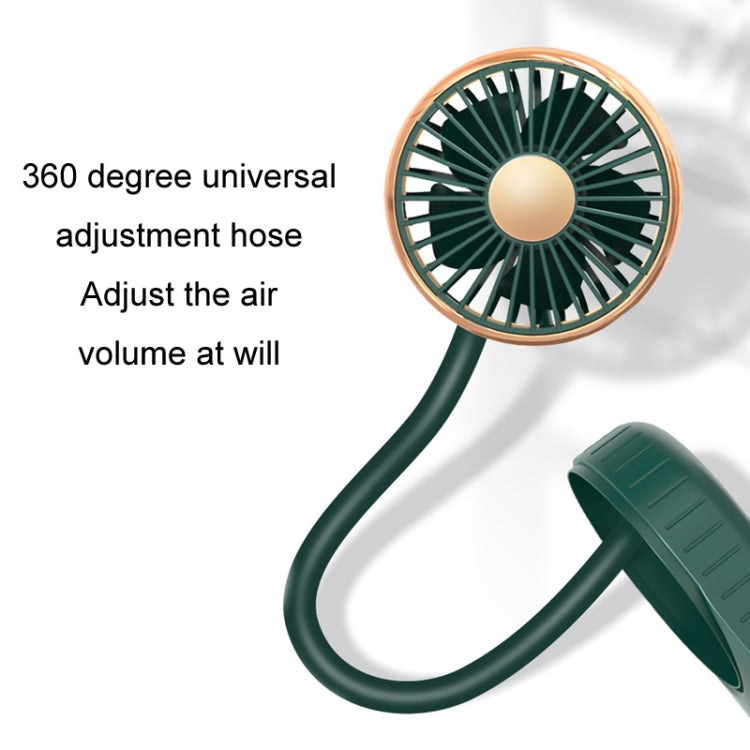 F304 Double-head Hose Built-in Lithium Battery USB Car Fan, Color: Green Gold - Heating & Fans by PMC TechLife | Online Shopping South Africa | PMC TechLife | Buy Now Pay Later Mobicred