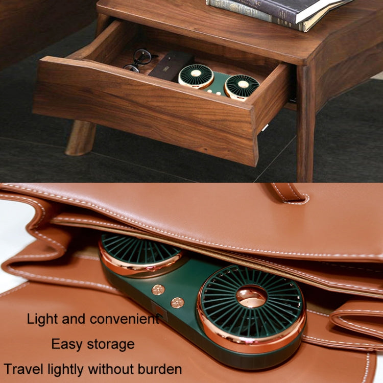 F304 Double-head Hose Built-in Lithium Battery USB Car Fan, Color: Black Silver - Heating & Fans by PMC TechLife | Online Shopping South Africa | PMC TechLife | Buy Now Pay Later Mobicred