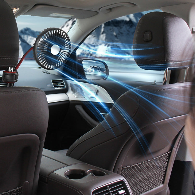 F508 Car Rear Seat USB Air Speed Adjustable Hose Fan(Black Red) - Heating & Fans by PMC TechLife | Online Shopping South Africa | PMC TechLife | Buy Now Pay Later Mobicred