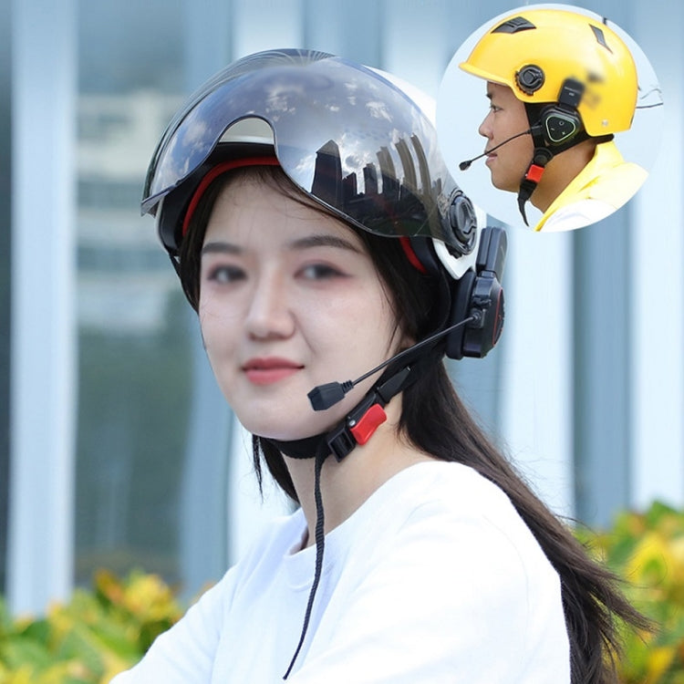 LX1 Motorcycle Half Helmet Waterproof Wireless 5.3 Bluetooth Headset, Version: English(Classic Green) - Motorcycle Walkie Talkie by PMC TechLife | Online Shopping South Africa | PMC TechLife | Buy Now Pay Later Mobicred