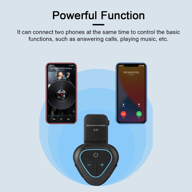 LX1 Motorcycle Half Helmet Waterproof Wireless 5.3 Bluetooth Headset, Version: English(Classic Blue) - Motorcycle Walkie Talkie by PMC TechLife | Online Shopping South Africa | PMC TechLife | Buy Now Pay Later Mobicred